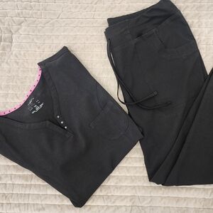 Scrub Pant: Women's Black HeartSoul Break Free Jogger Low Rise Taper Size Med
